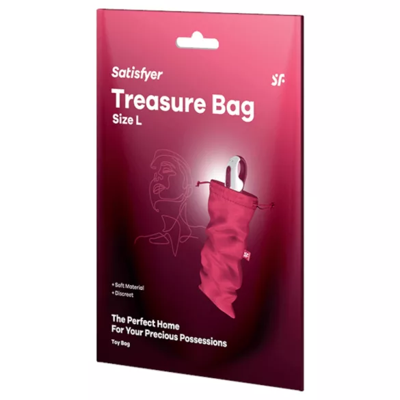 Satisfyer Treasure Bag L - diskreti laikymo maišelis - didelis - rožinis