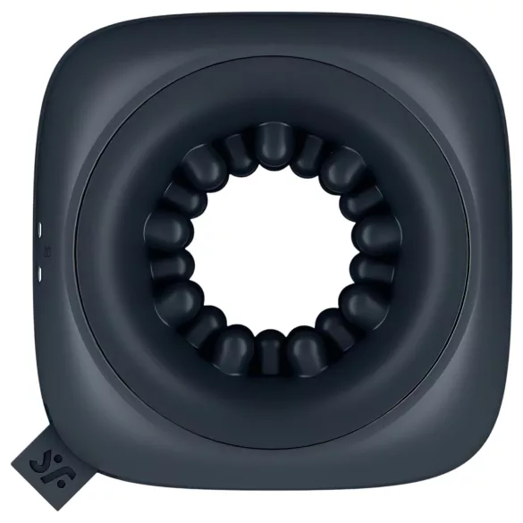 Satisfyer Ring Stroker - vibruojantis masturbatorius - įkraunamas - juodas