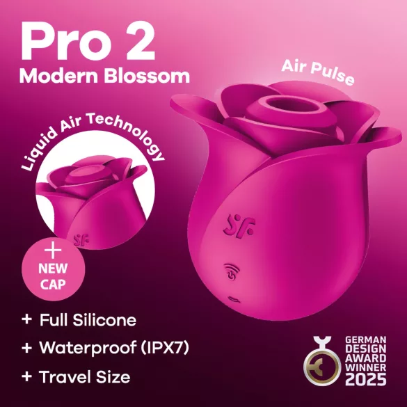 Satisfyer Pro 2 Modern Blossom - klitorio stimuliatorius su oro bangomis