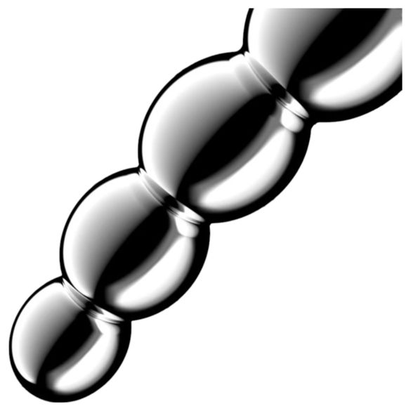 Satisfyer Star Force 1 - metalinis analinis kaištis su burbuliukais - sidabrinis