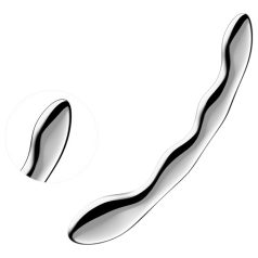   Satisfyer Cosmic Crest 2 - metalinis dildo - banguotas - sidabrinis