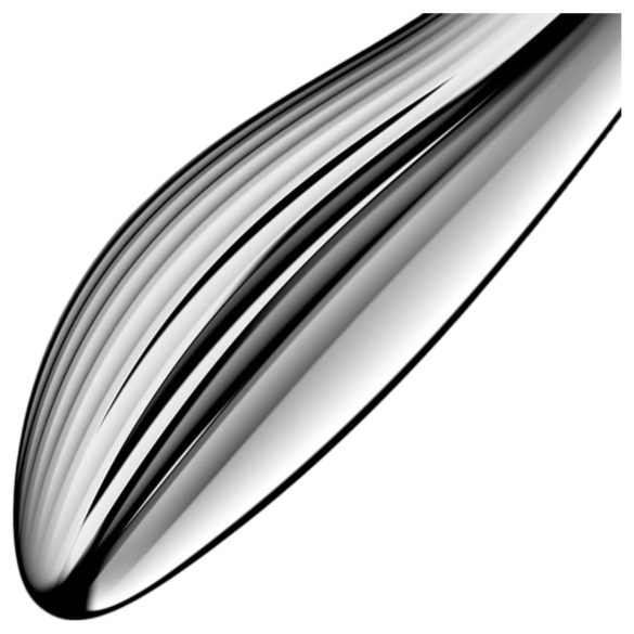 Satisfyer Pure Gravity 1 - metalinis analinis dildo - išlenktas sidabrinis