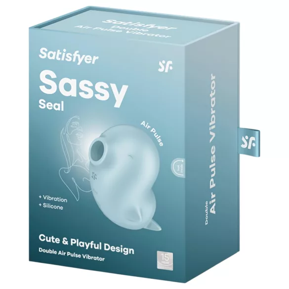 Satisfyer Sassy Seal - klitorio stimuliatorius su oro bangomis - turkio spalvos