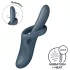 Satisfyer Heat Flex 4 - šildantis vibratorius su klitorio atšaka (pilkas)