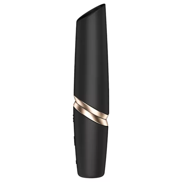 Satisfyer Perfect Kiss - lūpdažio formos vibratorius - juodas