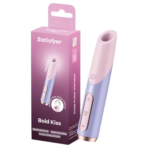 Satisfyer Bold Kiss - lūpdažių formos oro bangų vibratorius (rožinis)