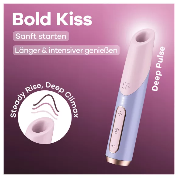 Satisfyer Bold Kiss - lūpdažių formos oro bangų vibratorius (rožinis)