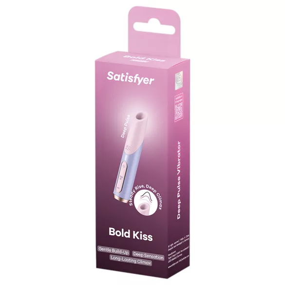 Satisfyer Bold Kiss - lūpdažių formos oro bangų vibratorius (rožinis)