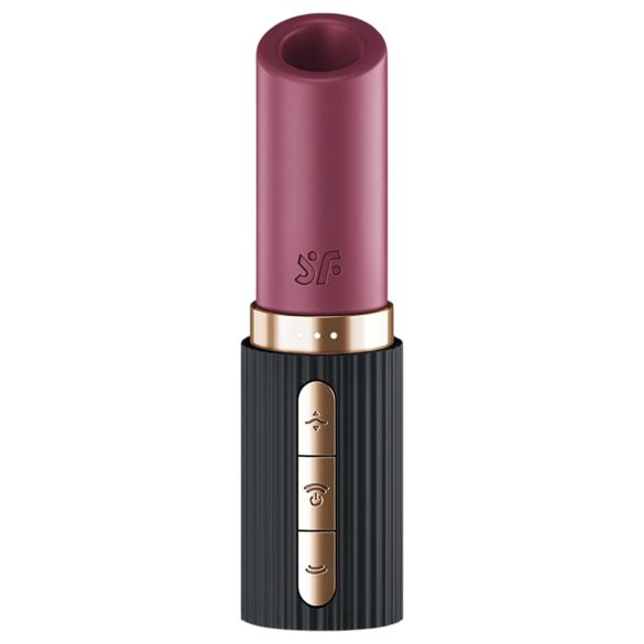 Satisfyer Pro 2 Kiss - oro bangų lūpų dažų vibratorius (juodas)