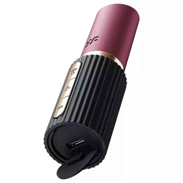 Satisfyer Deep Kiss - oro bangų vibratorius - juodas