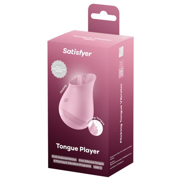 Satisfyer Tongue Player - klitorio vibratorius su liežuvėliu - rožinis