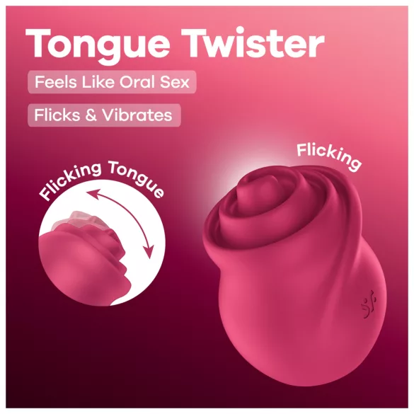 Satisfyer Tongue Twister - klitorio vibratorius su besisukančiu liežuvėliu