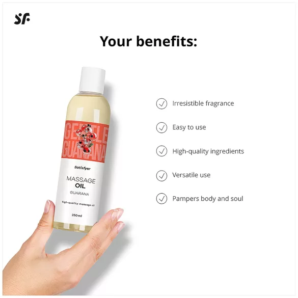 Satisfyer - masažo aliejus - guaranos ekstraktas - 250 ml