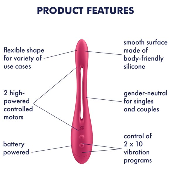 Satisfyer Elastic Game - porų vibratorius - lankstus - rožinis