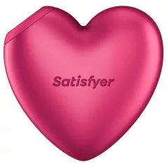   Satisfyer Cutie Heart - klitorio stimuliatorius su oro bangomis - rožinis