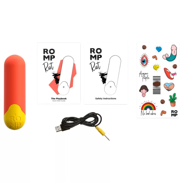 ROMP Riot - mini vibratorius - kompaktiškas - oranžinis