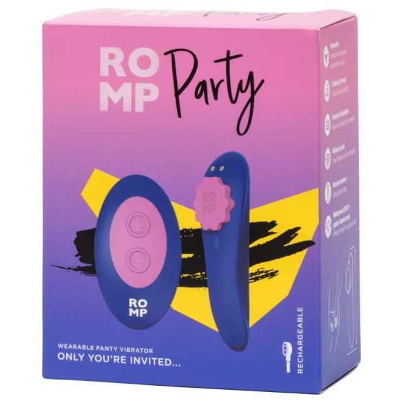 ROMP Party - vibruojančios kelnaitės su nuotoliniu valdymu - violetinės