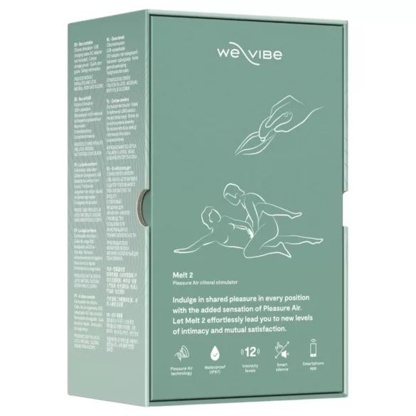 We-Vibe Melt 2 - programėle valdoma oro bangų klitorinė stimuliatorė (turkio spalvos)
