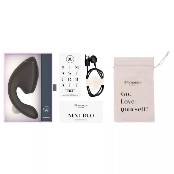 Womanizer Next Duo - G taško ir klitorio vibratorius - juodas