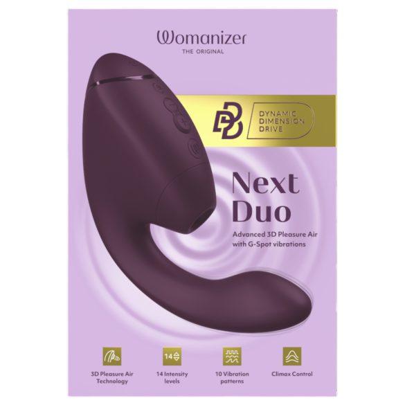 Womanizer Next Duo - G taško ir klitorinis vibratorius - violetinis