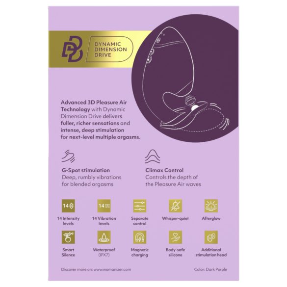 Womanizer Next Duo - G taško ir klitorinis vibratorius - violetinis