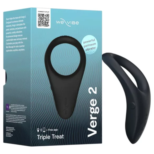 We-Vibe Verge 2 - programėle valdomas vibruojantis penio žiedas vyrams (juodas)