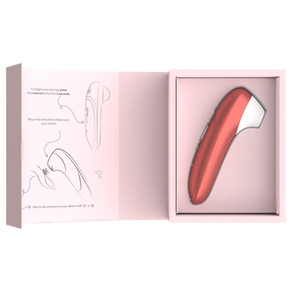 Womanizer Pro - oro bangų klitorio stimuliatorius (raudona)