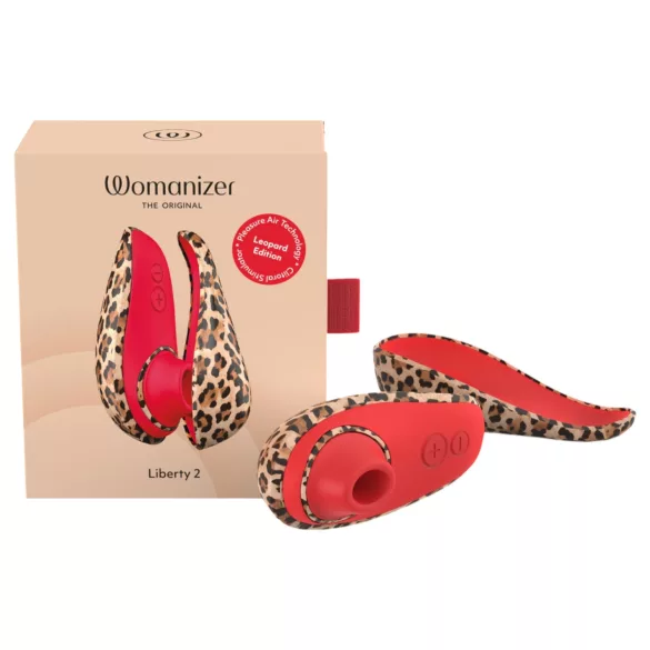 Womanizer Liberty 2 - oro bangomis veikiantis klitorio stimuliatorius (leopardo rašto)