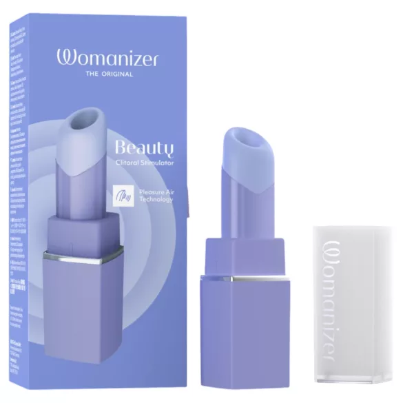 Womanizer Beauty - lūpdažio formos oro bangų klitorinis stimuliatorius (violetinis)