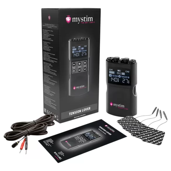 mystim Tension Lover 2 - elektrostimuliacijos rinkinys - juodas