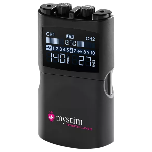mystim Tension Lover 2 - elektrostimuliacijos rinkinys - juodas