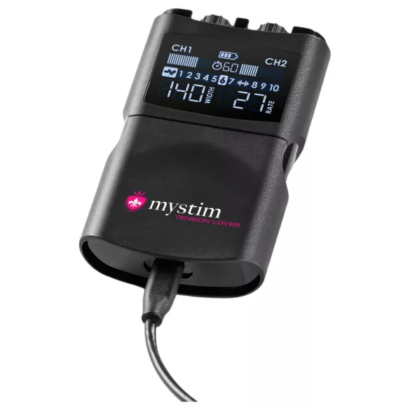 mystim Tension Lover 2 - elektrostimuliacijos rinkinys - juodas