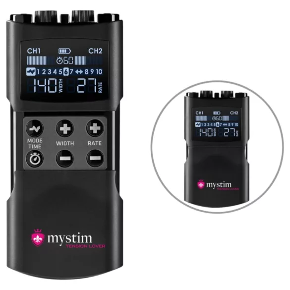 mystim Tension Lover 2 - elektrostimuliacijos rinkinys - juodas