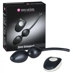   mystim Jane Untamed - vibruojančių geišos kamuoliukų duetas (juodi)