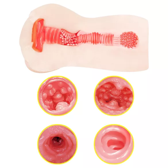 TAMASHII Nenutrūkstamas orgazmas - anime dirbtinė vagina masturbatorius (natūrali spalva)
