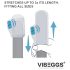 VIBEGGS Naughty Nubs – vibracinis kiaušinis masturbatoriui (baltas)