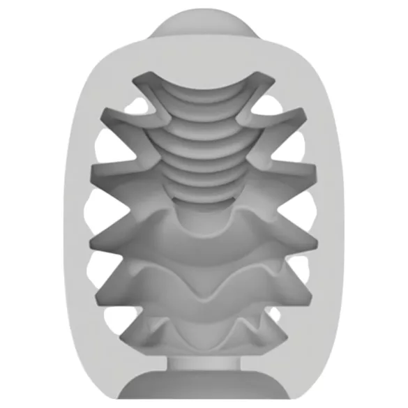 VIBEGGS Candy Curves - vibruojantis kiaušinis masturbatorius - baltas