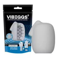   VIBEGGS Blow Misty - vibruojantis kiaušinėlis masturbatorius - baltas