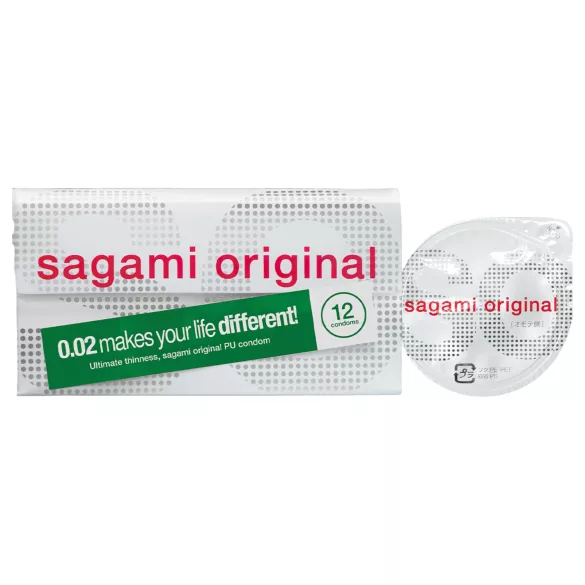 Sagami Original 0,02 - prezervatyvai - 55 mm - 12 vnt