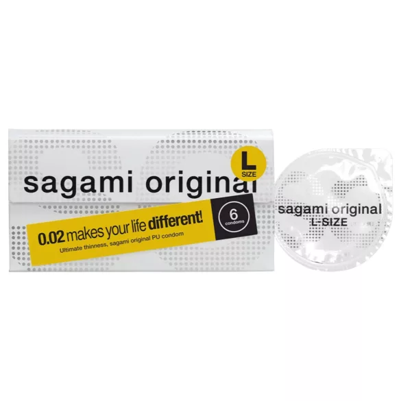 Sagami Original 0.02 L - prezervatyvai - 58 mm - 6 vnt