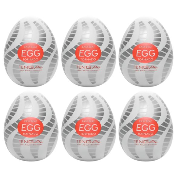 TENGA Egg Tornado - aistringi kiaušiniai (6vnt)