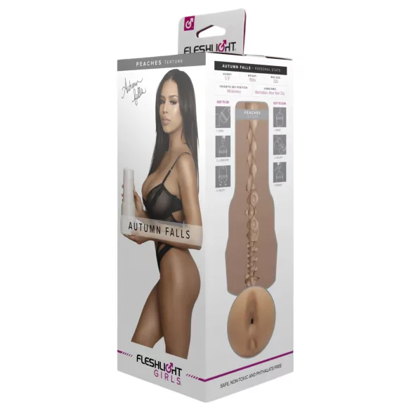 Fleshlight Autumn Falls Peaches - realistiška dirbtinė užpakaliuko imitacija (natūralios spalvos)
