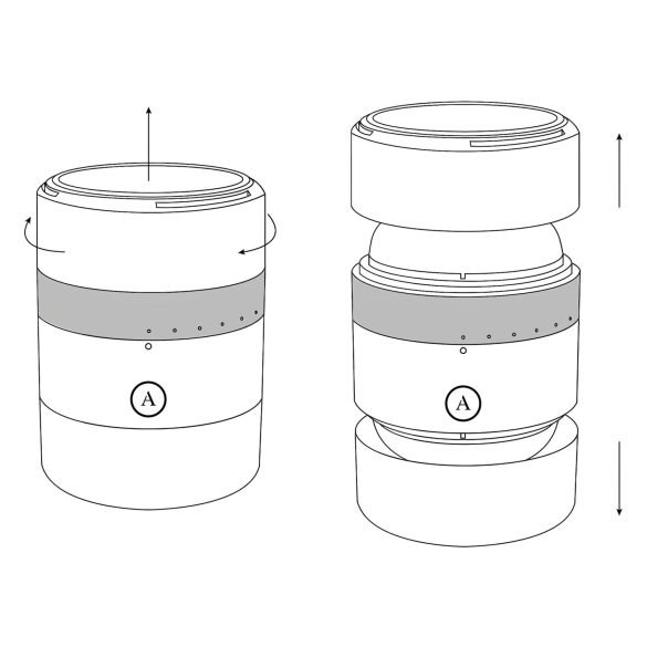 Arcwave Voy - masturbatorius vyrams - spaudžiantis sukamas - juodas