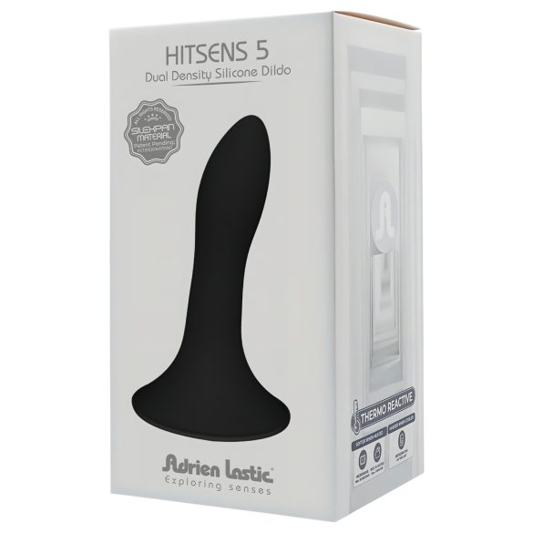 Adrien Lastic Hitsens 5 - analinis dildo - šilumai jautrus - juodas