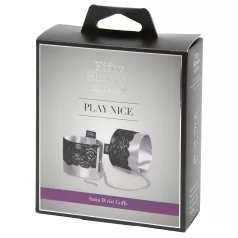   Fifty Shades of Grey - rankų antrankiai - satinas - sidabriniai