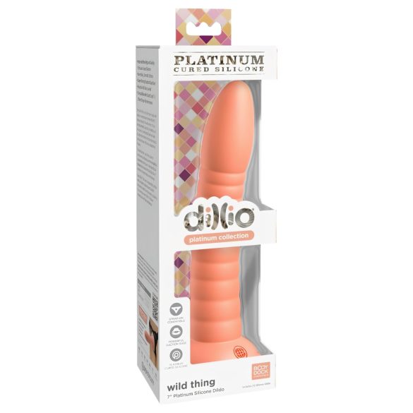 Dillio Wild Thing - grioveliai, 19cm dildo - oranžinis