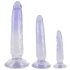 Skaidrusis - analinio trenerio dildo rinkinys - 3 vnt. (skaidrus-mėlynas)
