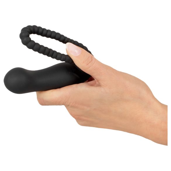 Black Velvets - prisegamas dirželis dildo - juodas