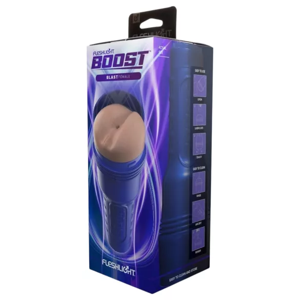 Fleshlight Boost Blast - realistiška analinė masturbatorius - kūno spalvos
