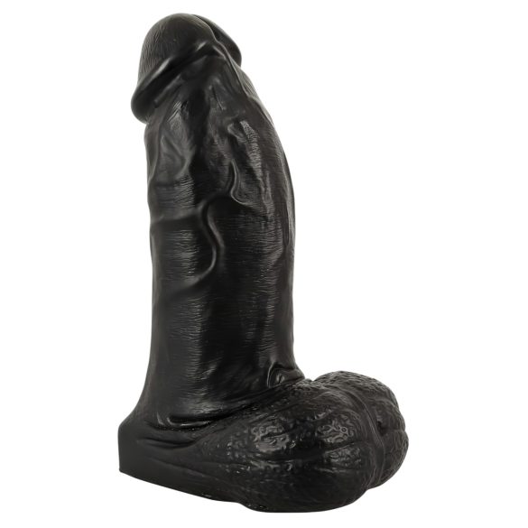 Realistixxx Tikras Milžinas - su sėklidėmis dildo - 22 cm (juodas)
